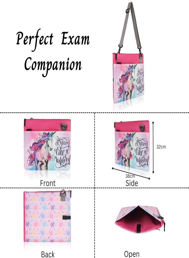 Echo Boomers Unicorn Printed Exam & Activity Sling Bag | 3 Compartments | Cushioned & Detachable Strap | Ideal for Outdoor Travel - Image 5